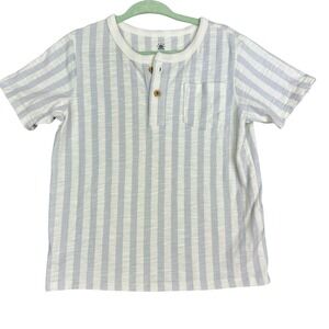 Little Co by Lauren Conrad Striped Henley Tee Kids 4T Blue White Cotton